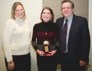 Samantha Sweet, Amanda Lobb, Partner in Excellence Award recipient, and Dr. Steve Broer. 