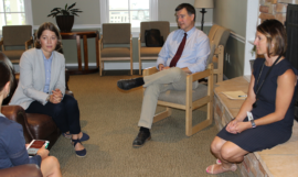 Lt. Governor Molly Gray’s ‘Recover Stronger’ tour in St. Albans on Wednesday