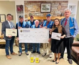 Knights of Columbus Council 297 makes a donation to NCSS’ Camp Rainbow
