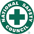 Green circle logo with a white cross in the center. The words National Safety Council are written in white around the cross.