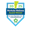 Badge for the 2025 Worksite Wellness Award Winner, awarded by the Vermont